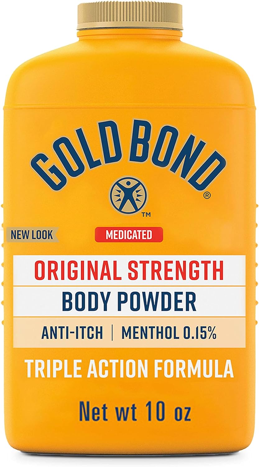 Gold Bond Medicated Original Strength Body Powder, 10 oz., Talc-Free, Anti-Itch, Absorbs & Cools - 24hrsmart
