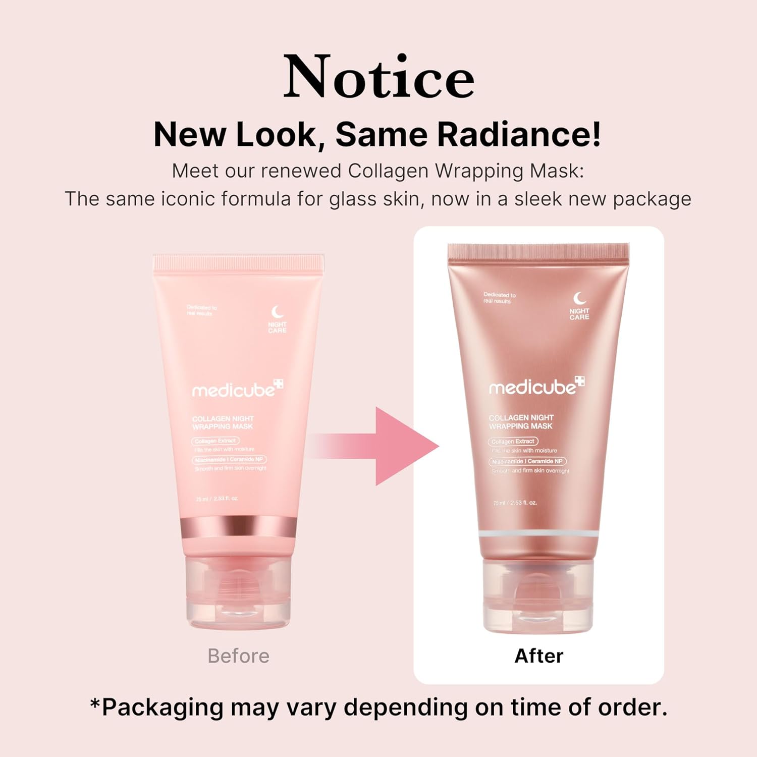 Medicube Collagen Overnight Wrapping Mask – Peel-Off Facial Pack for Hydration, Elasticity & Anti-Aging – 70ml 24hrsmart