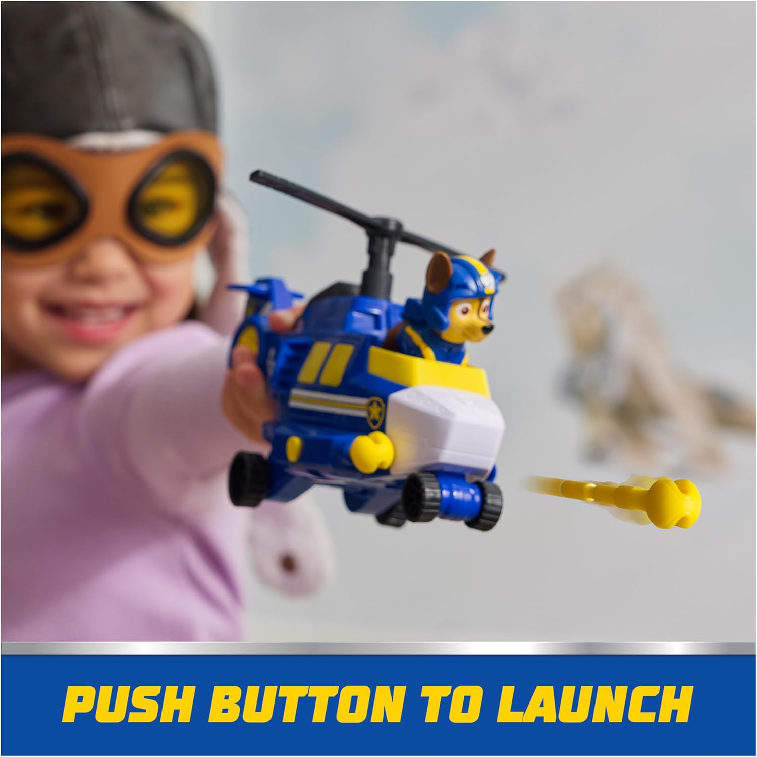 Paw Patrol: Air Rescue Chase Action Figure & Hero Helicopter Toy with Projectile Launcher & 2 Projectiles, Kids Toys for Boys & Girls Ages 3+ 24hrsmart