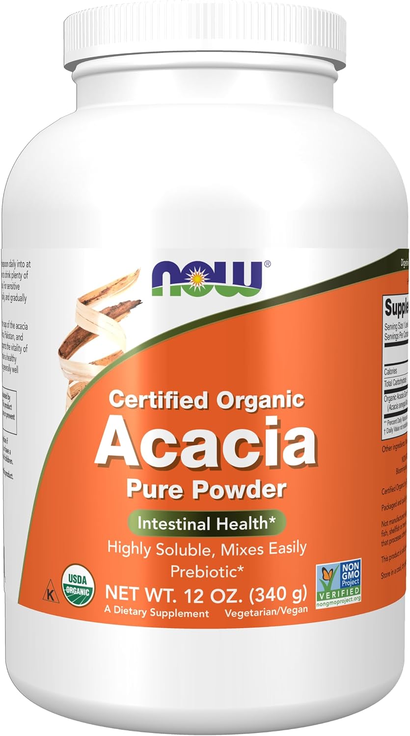 NOW Foods Acacia Organic Powder, 12 oz. 24Hr Smart