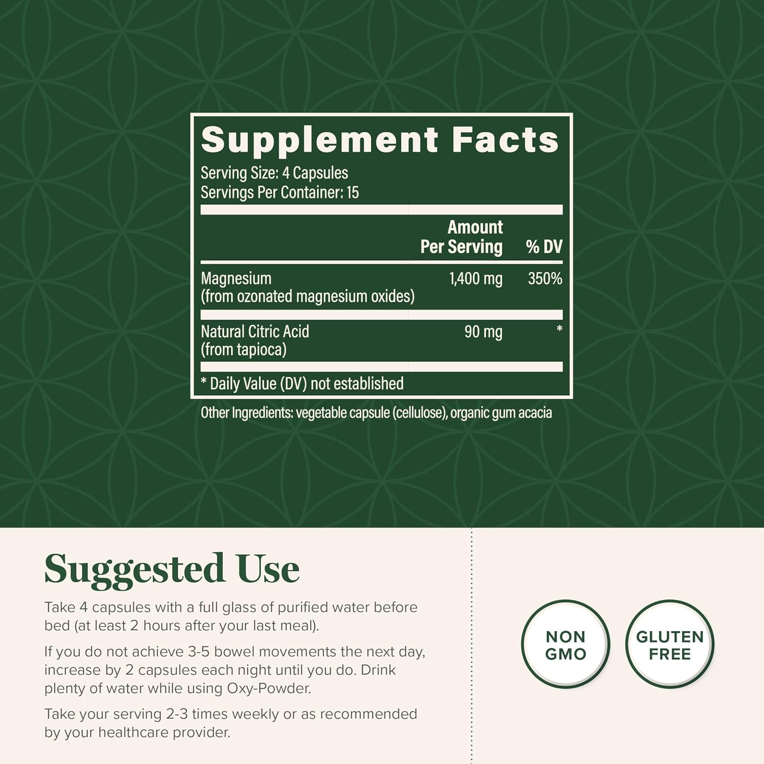 Global Healing Oxy-Powder Colon Cleanse, Constipation Relief for Women & Men, Magnesium Oxide Colon Cleanser & Detox, Detox and Gut Cleanse for Weight Loss, Gut Cleanse Detox for Women and Men 24Hr Smart