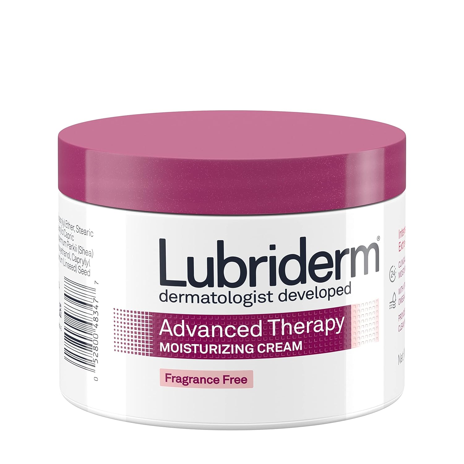 Lubriderm Advanced Therapy Fragrance-Free Moisturizing Cream with Vitamin E and Pro-Vitamin B5, Intense Hydration for Extra Dry Skin, Non-Greasy Formula, 16 fl. oz - 24hrsmart