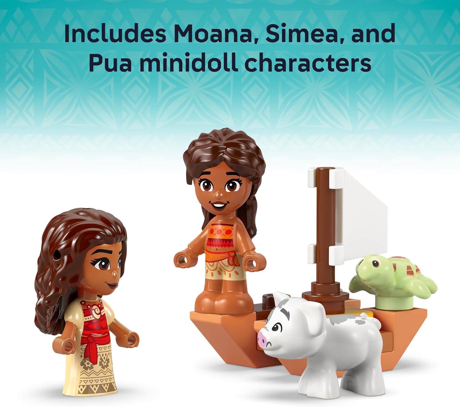LEGO Disney Moana's Island Fun Building Toy Playset - Princess Moana Toy for Kids, Girls and Boys, Ages 5+ - with 2 Disney Micro-Dolls and Pua Animal Figure 24hrsmart