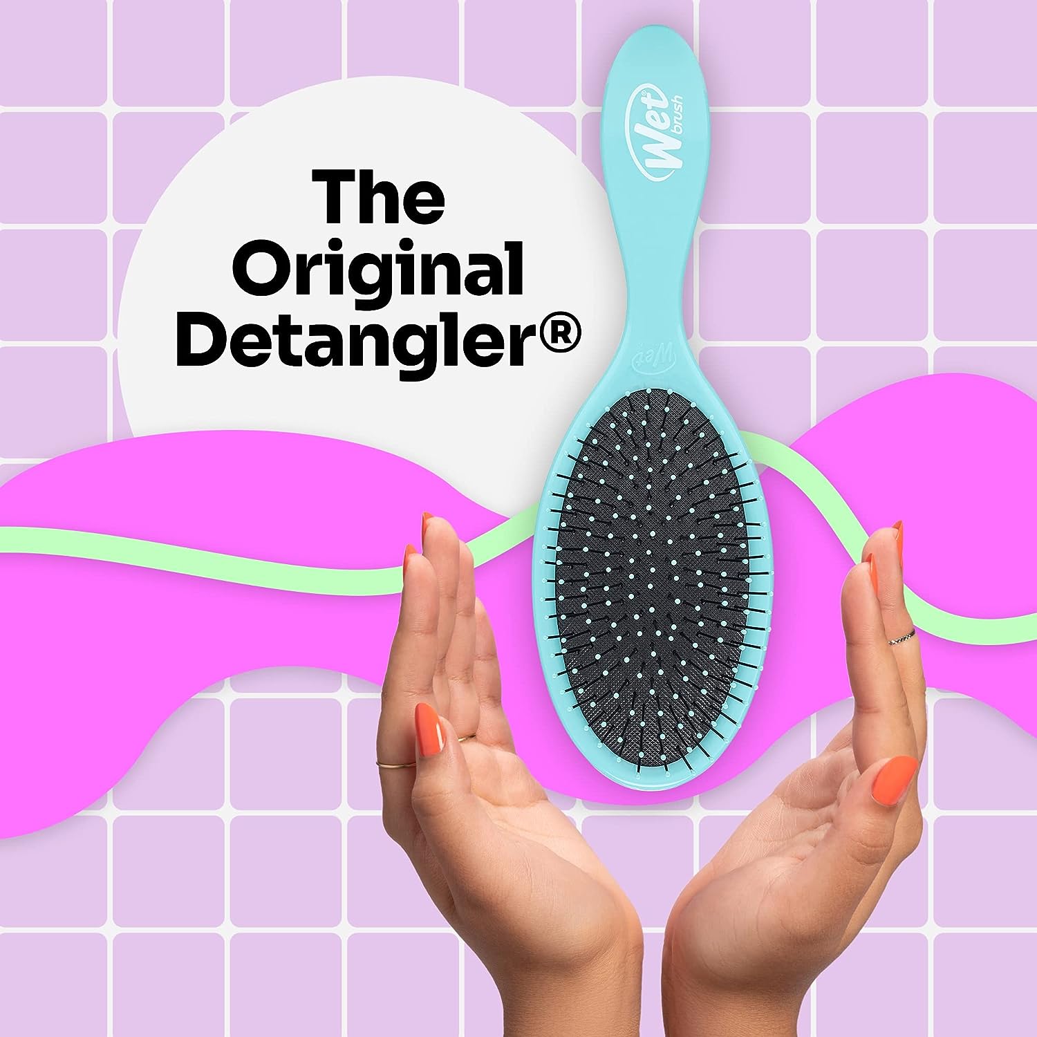 Wet Brush Original Detangler Hair Brush, Amazon Exclusive Aqua- Ultra-Soft IntelliFlex Bristles-Detangling Hairbrush Glides Through Tangles For All Hair Types (Wet Dry & Damaged Hair) - Women & Men - 24hrsmart