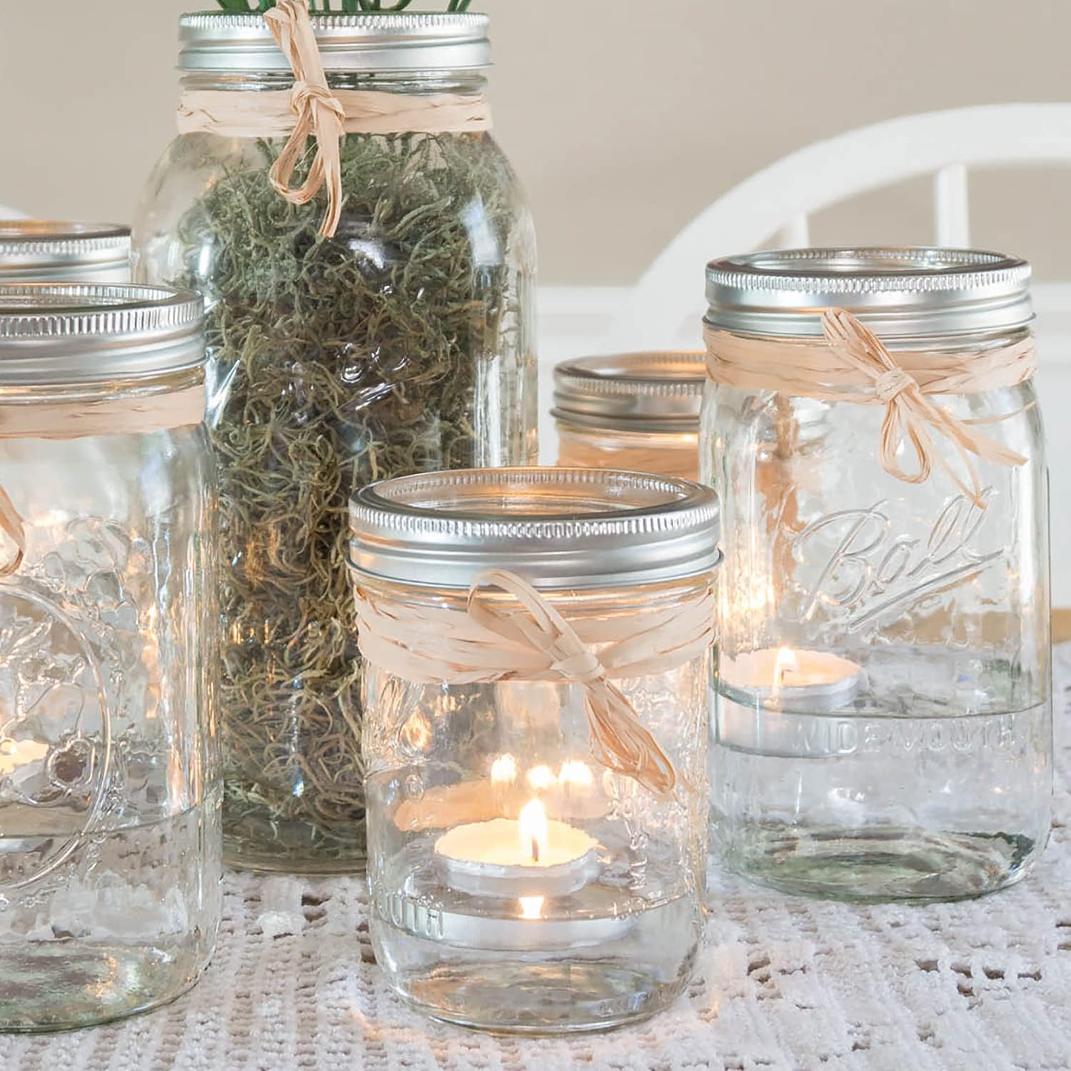 Stonebriar Long Burning Tea Light Candles, 6 to 7 Hour Extended Burn Time, White, Unscented, Bulk 200-Pack (SM-TL200) - 24hrsmart