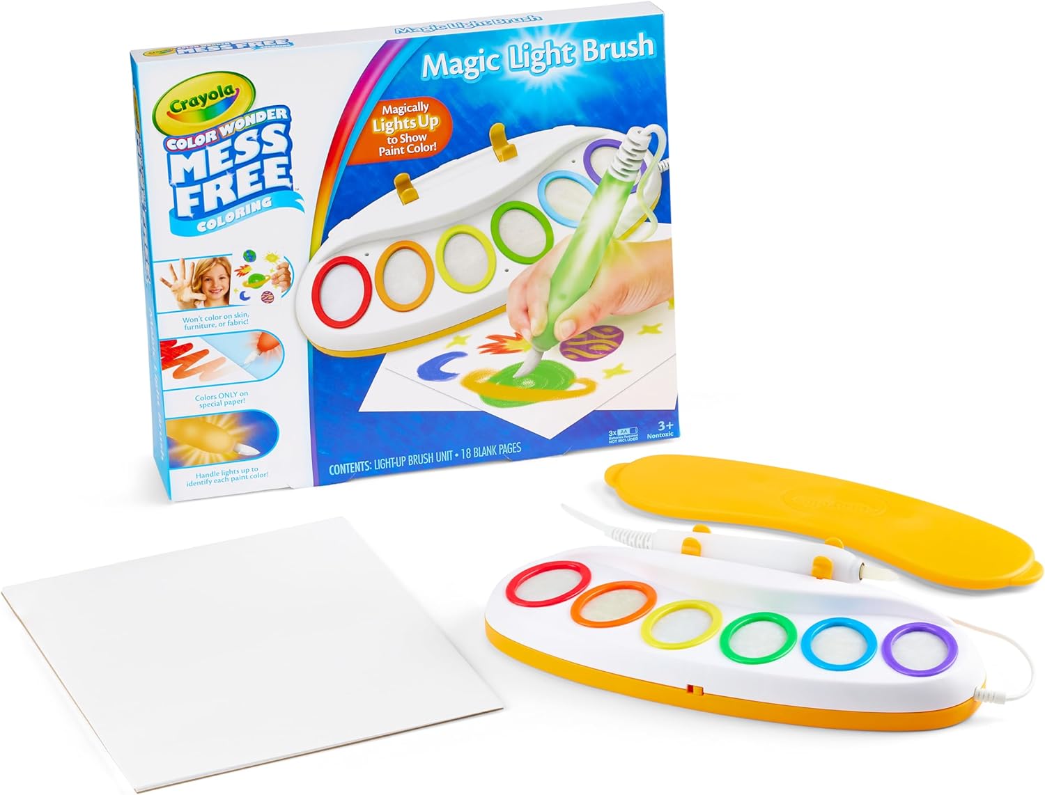 Crayola Color Wonder Magic Light Brush, Mess Free Painting Station for Kids, Gift for Kids, Toddler Toys & Activities, Ages 3, 4, 5 24Hr Smart