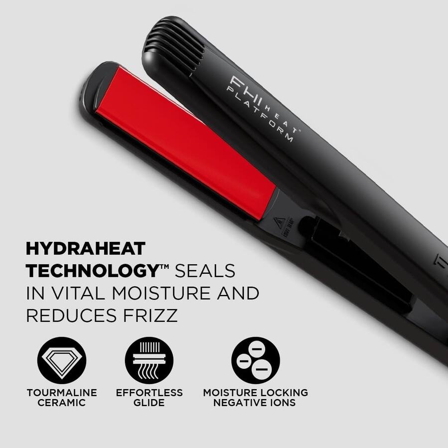 FHI Heat Signature Hair Straightener Straightening Ceramic Flat Iron Black 1.25" - 24hrsmart
