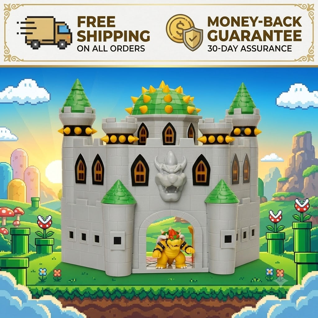Nintendo Super Mario Deluxe Bowsers Castle Playset W/ Extra Figures N-A1R2S4R4S4 - 24hrsmart