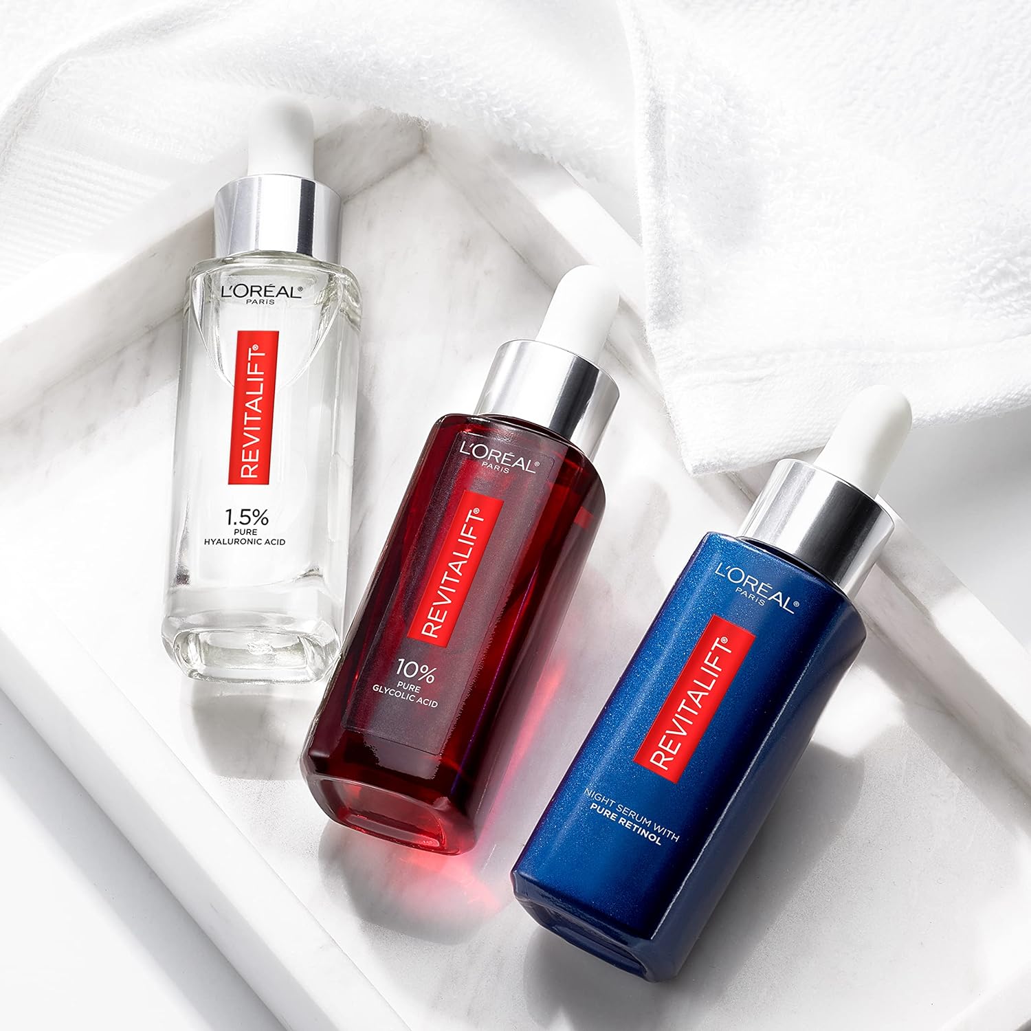 L’Oréal Paris Revitalift 1.5% Pure Hyaluronic Acid Face Serum, Hydrate & Reduce Wrinkles, Fragrance Free 1 oz 24Hr Smart