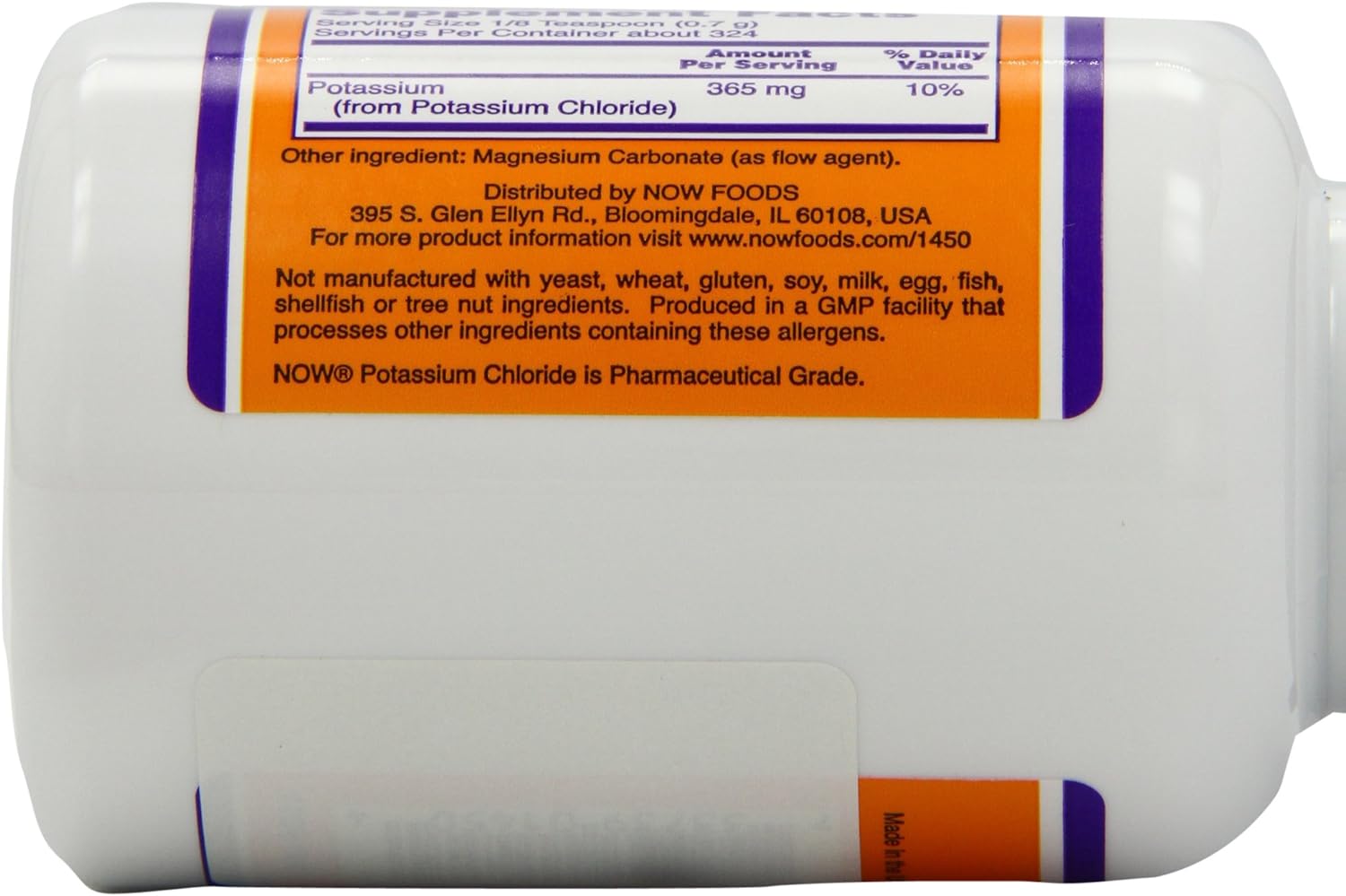 NOW Foods Potassium Chloride Powder, 365 mg, 8 oz. 24Hr Smart