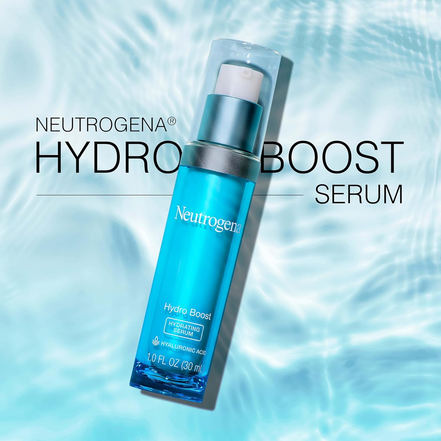 Neutrogena Hydro Boost Hydrating Hyaluronic Acid Serum, Hydrating Face Moisturizer For Dry Skin, Oil-Free Non-Comedogenic Moisturizer, 1 FL OZ 24hrsmart