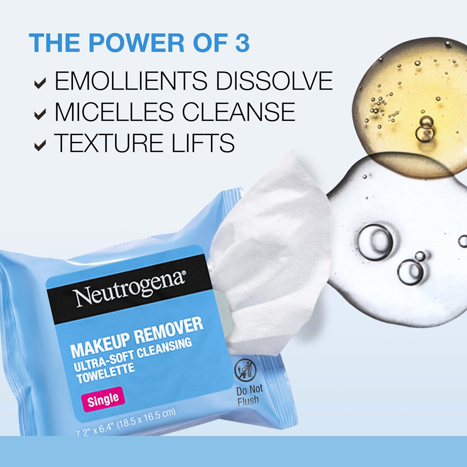Neutrogena Makeup Remover Wipes Singles, Daily Facial Cleanser Towelettes, Gently Removes Oil & Makeup, Alcohol-Free Makeup Wipes, Individually Wrapped, 20 ct - 24hrsmart