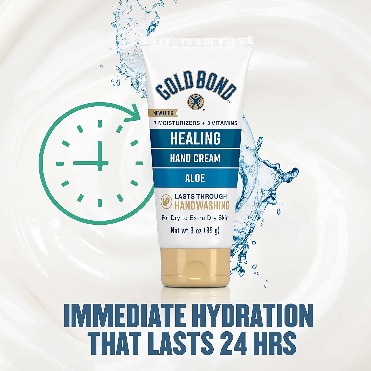 Gold Bond Healing Hand Cream, 3 oz., With Aloe, Moisture That Lasts Through Handwashing - 24hrsmart