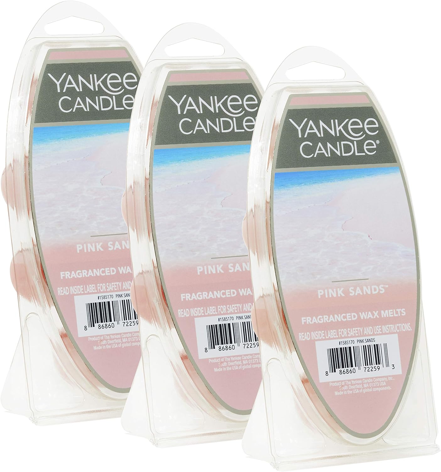 Yankee Candle Pink Sands Wax Melts, 3 Packs of 6 (18 Total),Light Pink - 24hrsmart