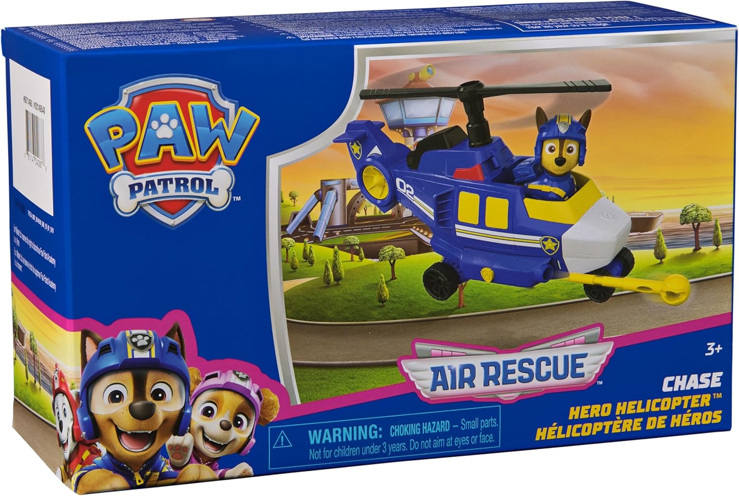 Paw Patrol: Air Rescue Chase Action Figure & Hero Helicopter Toy with Projectile Launcher & 2 Projectiles, Kids Toys for Boys & Girls Ages 3+ 24hrsmart