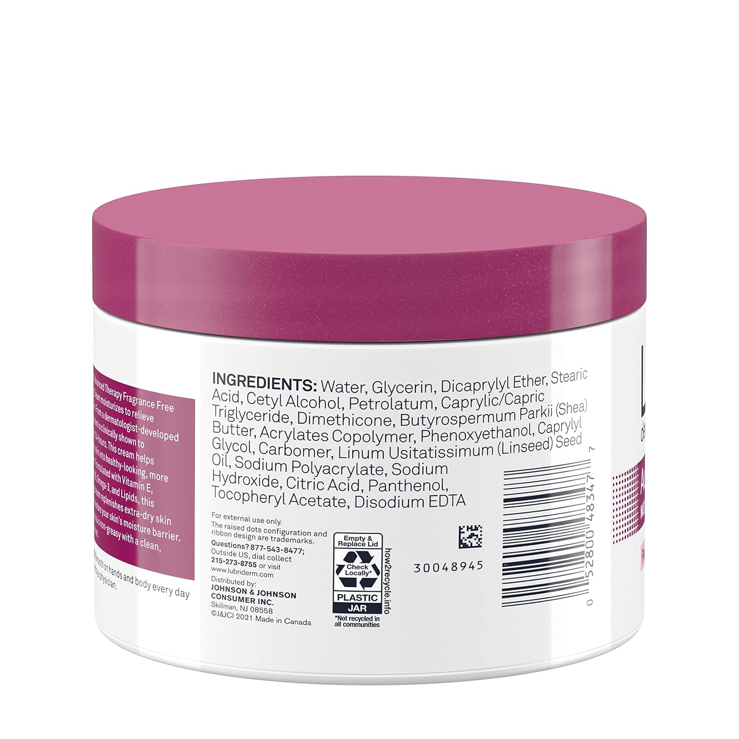 Lubriderm Advanced Therapy Fragrance-Free Moisturizing Cream with Vitamin E and Pro-Vitamin B5, Intense Hydration for Extra Dry Skin, Non-Greasy Formula, 16 fl. oz - 24hrsmart