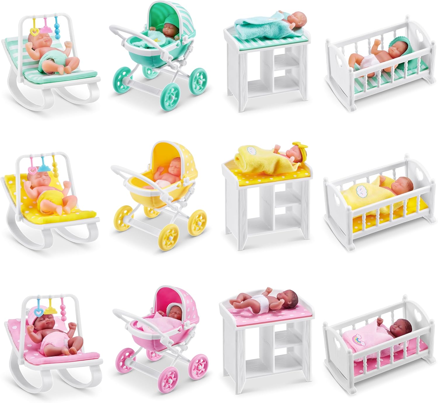 5 Surprise My Mini Baby Series 1 (2 Pack) by ZURU, Collectible Mystery Capsule, Toy for Girls, Realistic Miniature Baby, Playset and Accessories 24hrsmart