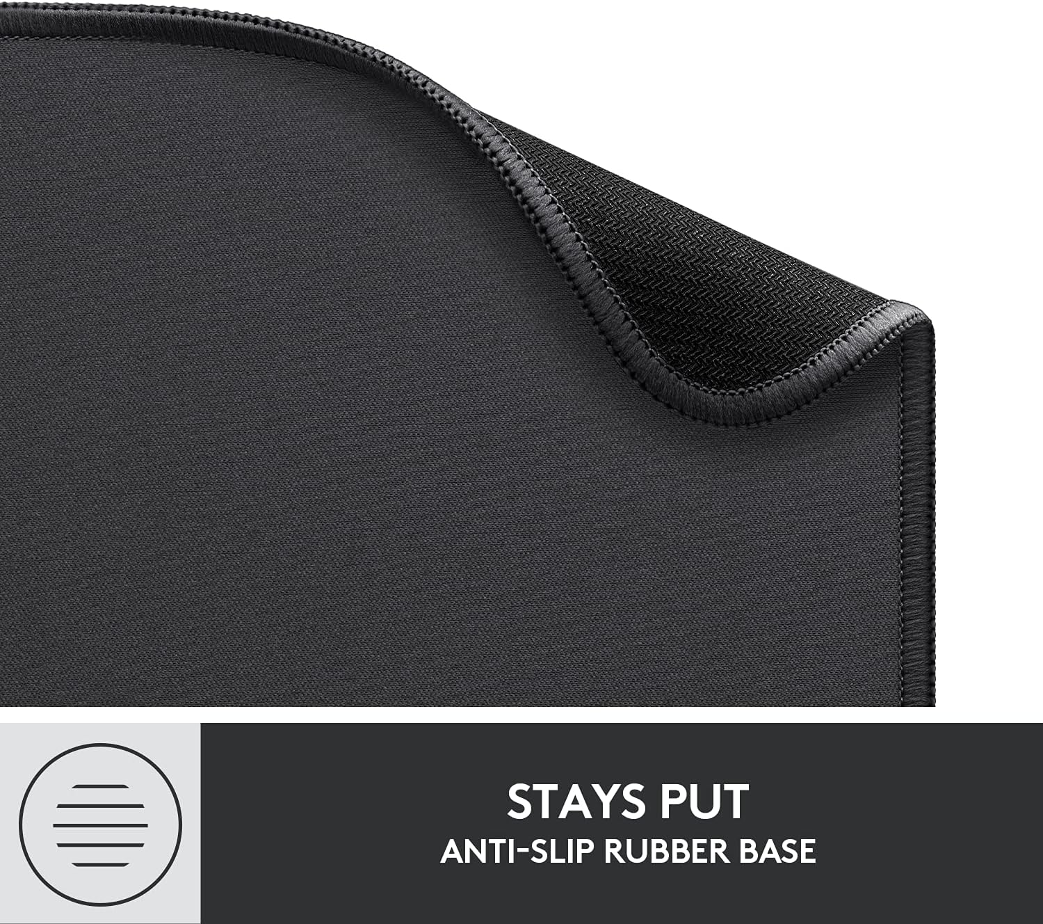 Logitech Mouse Pad - Studio Series, Computer Mouse Mat with Anti-Slip Rubber Base, Easy Gliding, Spill-Resistant Surface, Durable Materials, Portable, in a Fresh Modern Design, Graphite - 24hrsmart