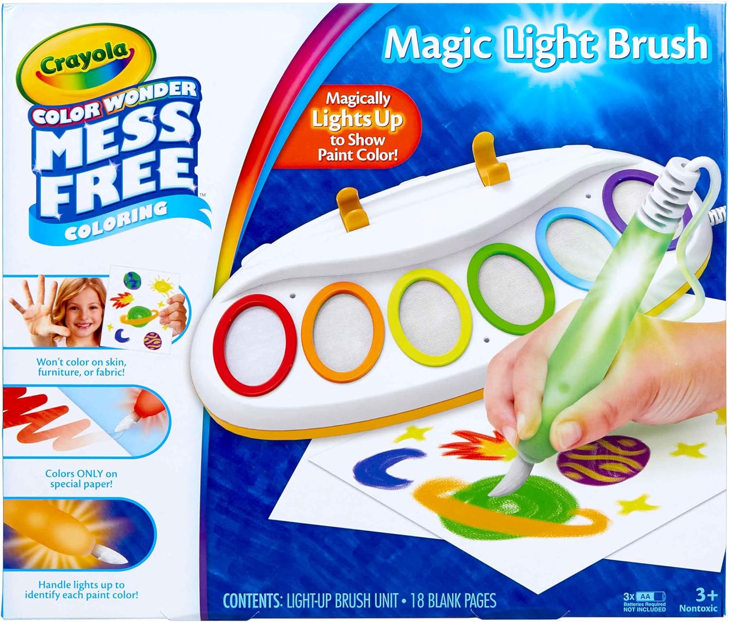 Crayola Color Wonder Magic Light Brush, Mess Free Painting Station for Kids, Gift for Kids, Toddler Toys & Activities, Ages 3, 4, 5 24Hr Smart