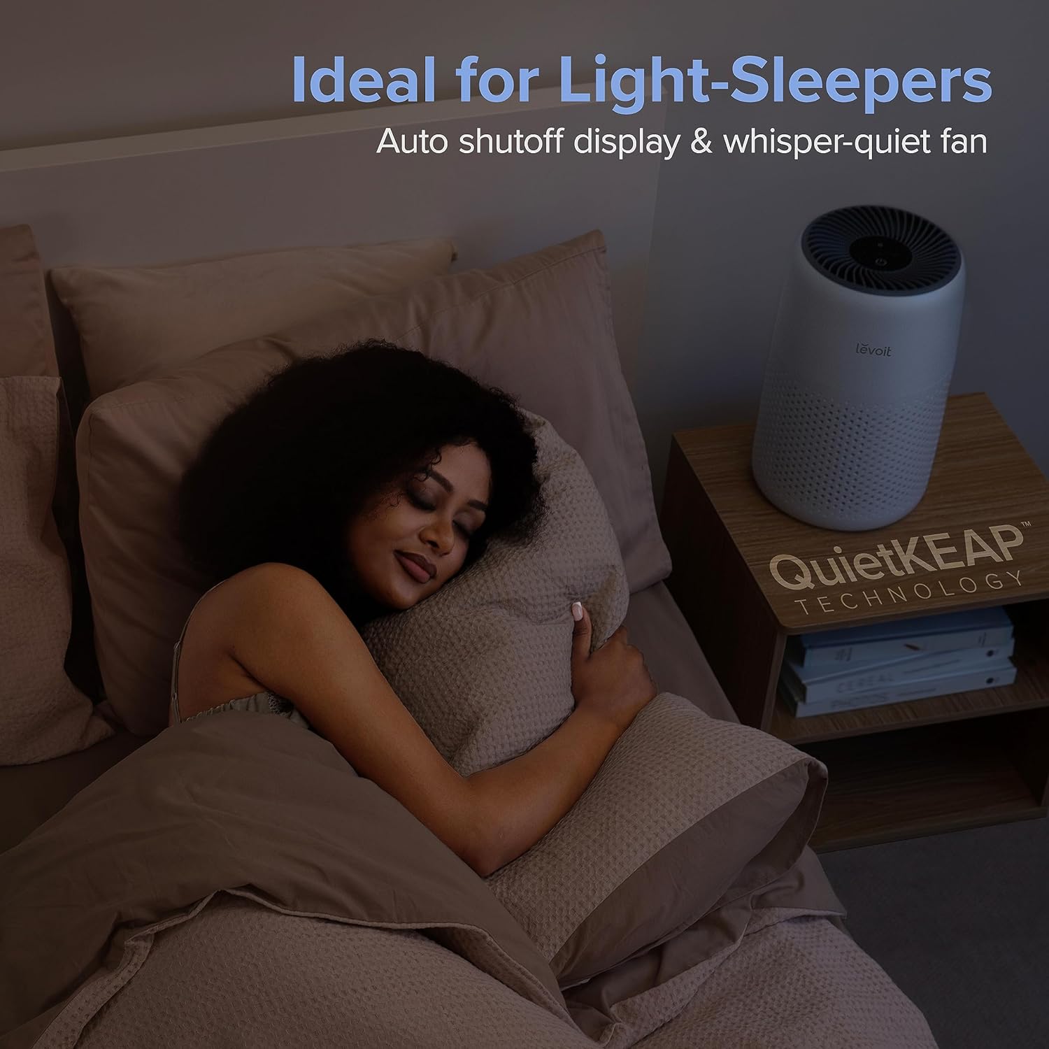 LEVOIT Air Purifiers for Bedroom Home, 3-in-1 Filter Cleaner with Fragrance Sponge for Better Sleep, Filters Smoke, Allergies, Pet Dander, Odor, Dust, Office, Desktop, Portable, Core Mini, White 24Hr Smart