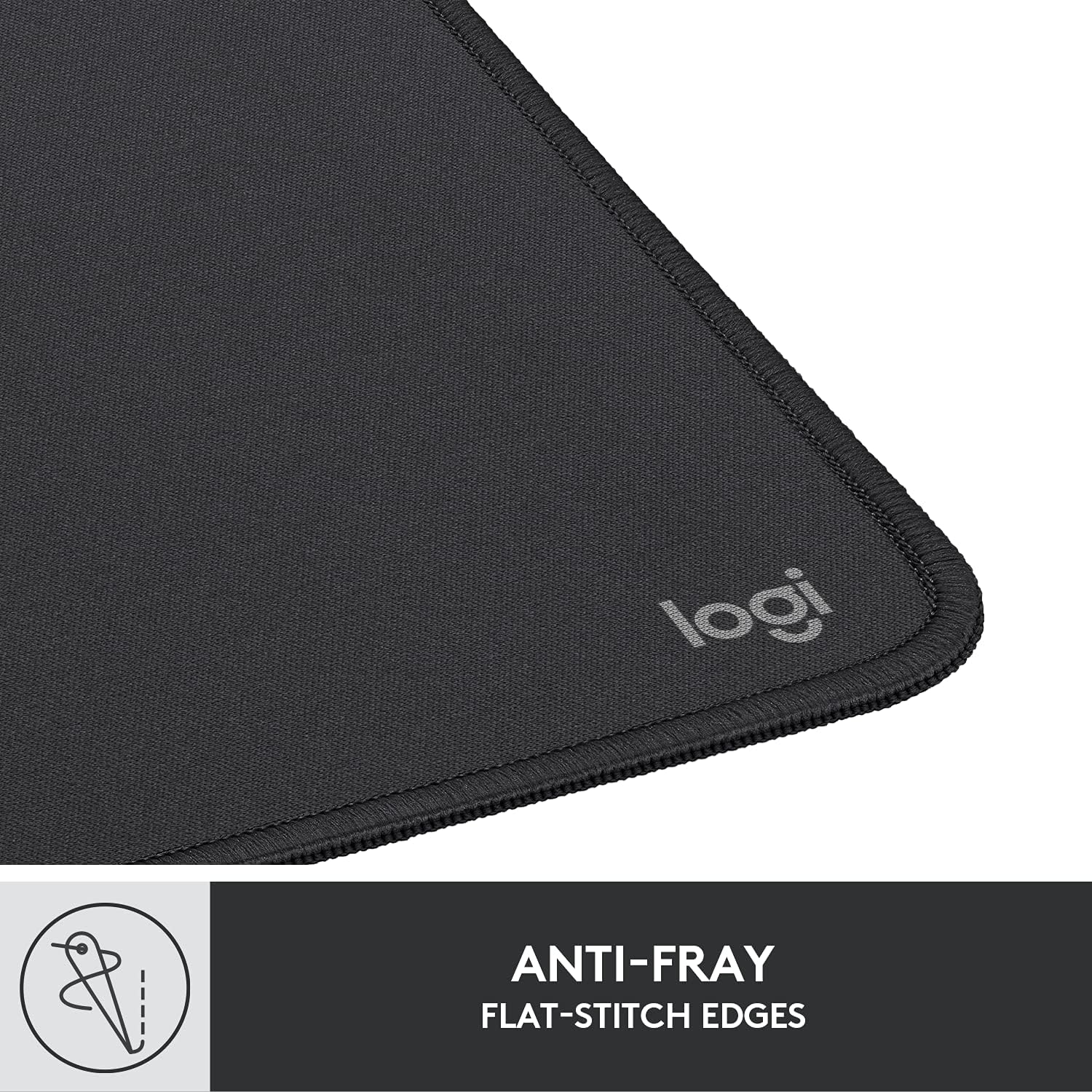 Logitech Mouse Pad - Studio Series, Computer Mouse Mat with Anti-Slip Rubber Base, Easy Gliding, Spill-Resistant Surface, Durable Materials, Portable, in a Fresh Modern Design, Graphite - 24hrsmart