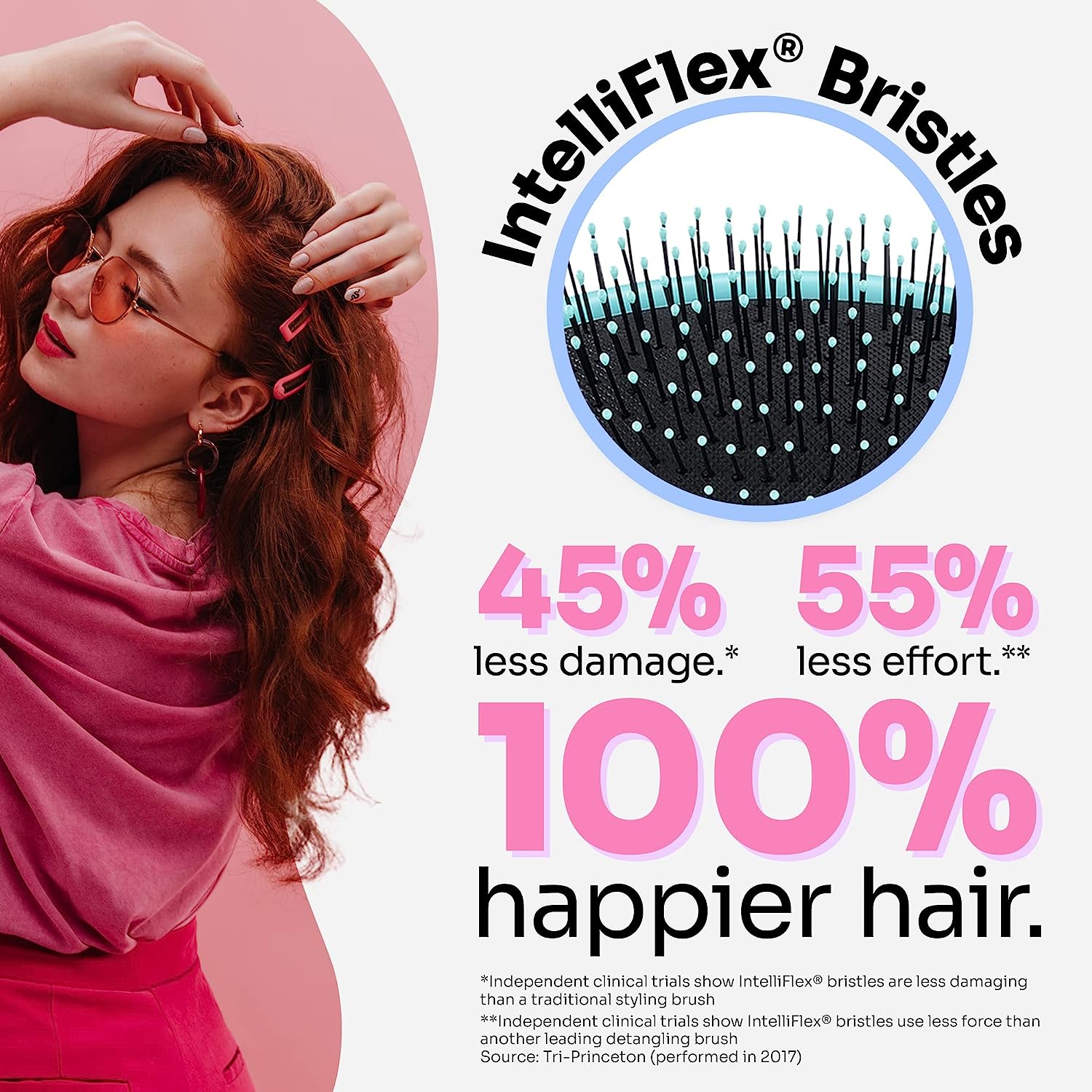 Wet Brush Original Detangler Hair Brush, Amazon Exclusive Aqua- Ultra-Soft IntelliFlex Bristles-Detangling Hairbrush Glides Through Tangles For All Hair Types (Wet Dry & Damaged Hair) - Women & Men - 24hrsmart