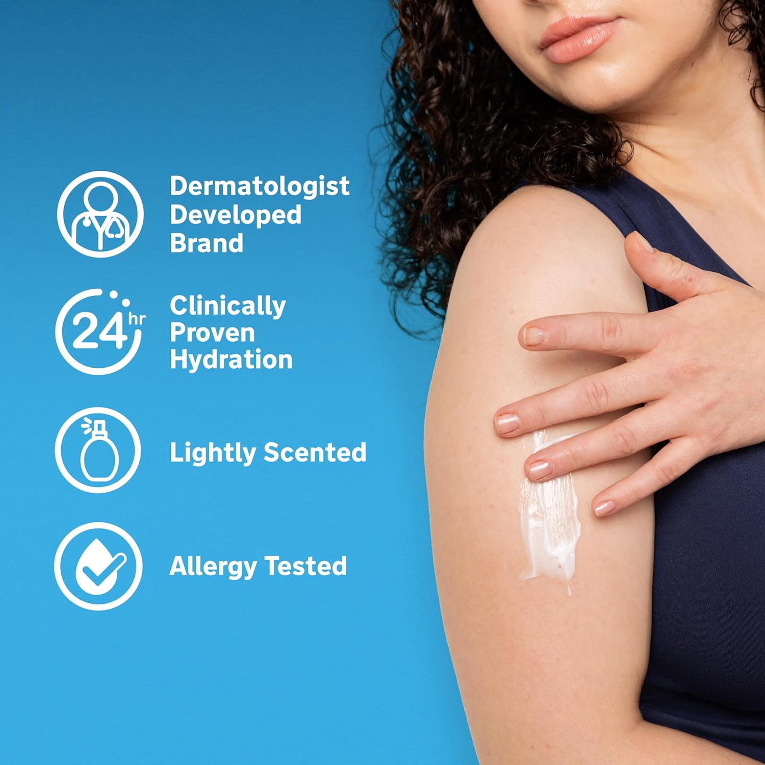 Lubriderm Daily Moisture Lotion + Pro-Ceramide with Shea Butter & Glycerin Helps Moisturize Dry Skin, Hydrating Face, Hand & Body Lotion is Lightly Scented & Non-Greasy, 24 fl. oz - 24hrsmart