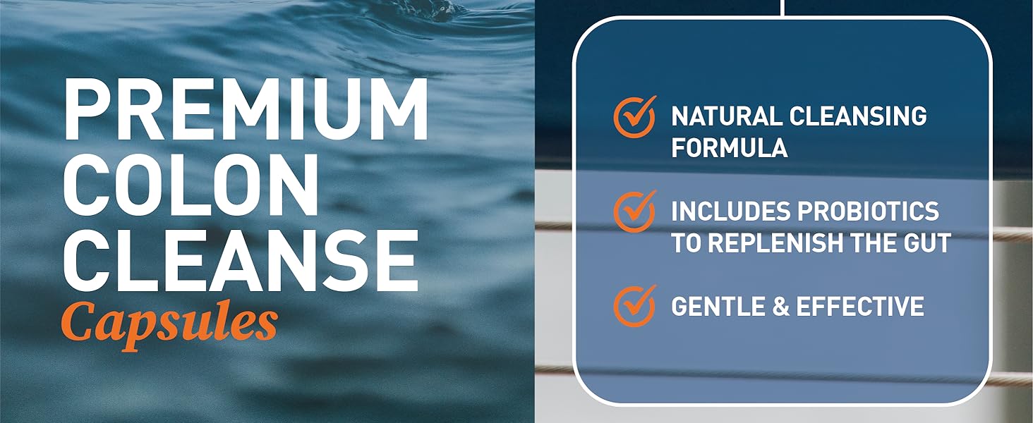 Dr. Tobias Colon 14 Day Cleanse, Advanced Gut Cleanse Detox for Women & Men with Cascara Sagrada, Psyllium Husk, Senna Leaf & Probiotics, Non-GMO Colon Cleanse, 28 Capsules 1-2 Daily 24Hr Smart