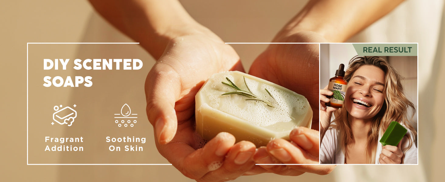 100% Pure & Natural Rosemary Oil for Hair, Skin, Aromatherapy & DIY Soap Making (4 Fl Oz / 118 ml) 24hrsmart