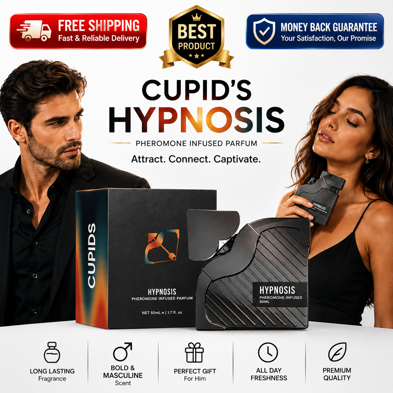 Hypnosis 3.0 pheromone cologne for men Cupid-inspired masculine fragrance