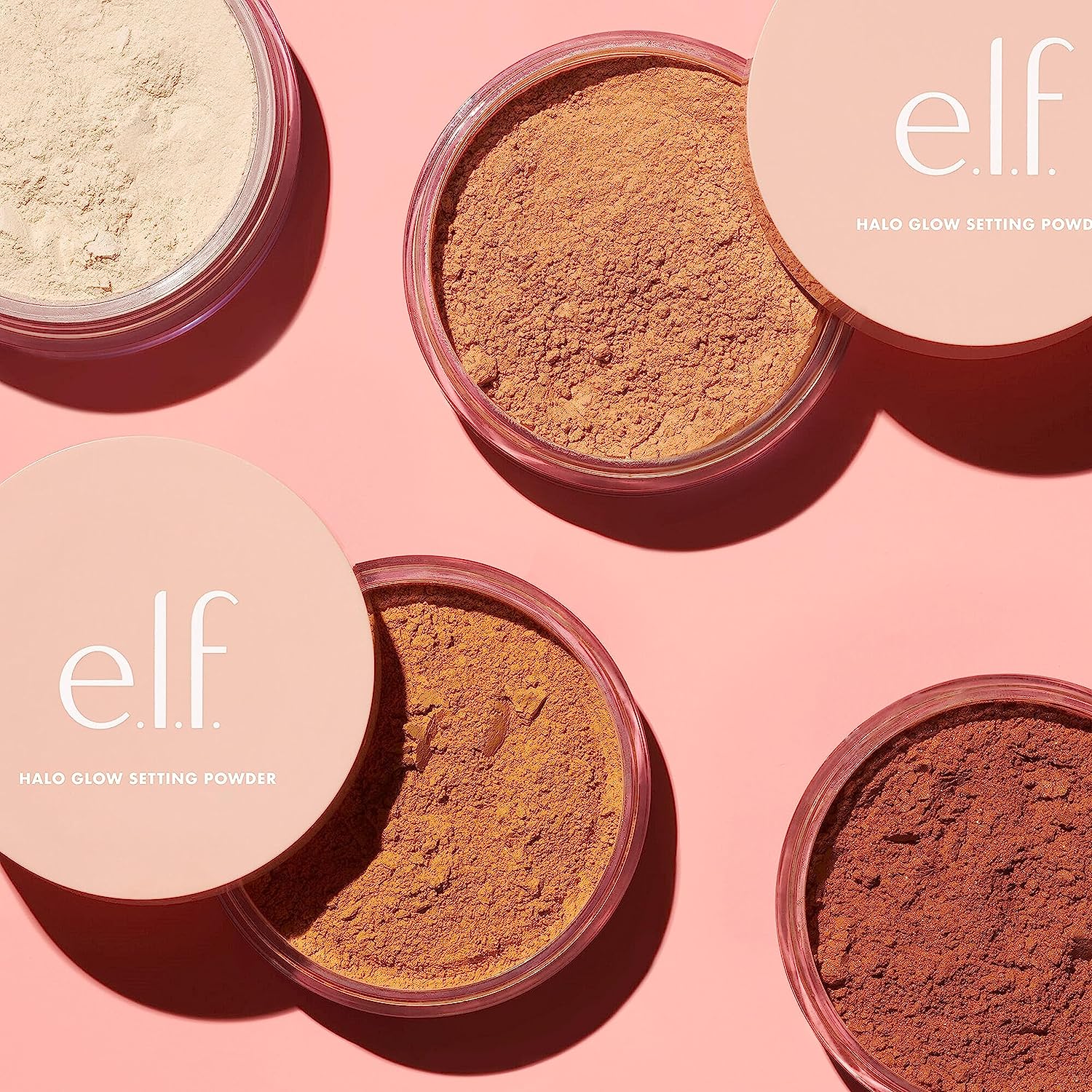 e.l.f., Halo Glow Setting Powder, Silky, Weightless, Blurring, Smooths, Minimizes Pores and Fine Lines, Creates Soft Focus Effect, Light, Semi-Matte Finish, 0.24 Oz - 24hrsmart