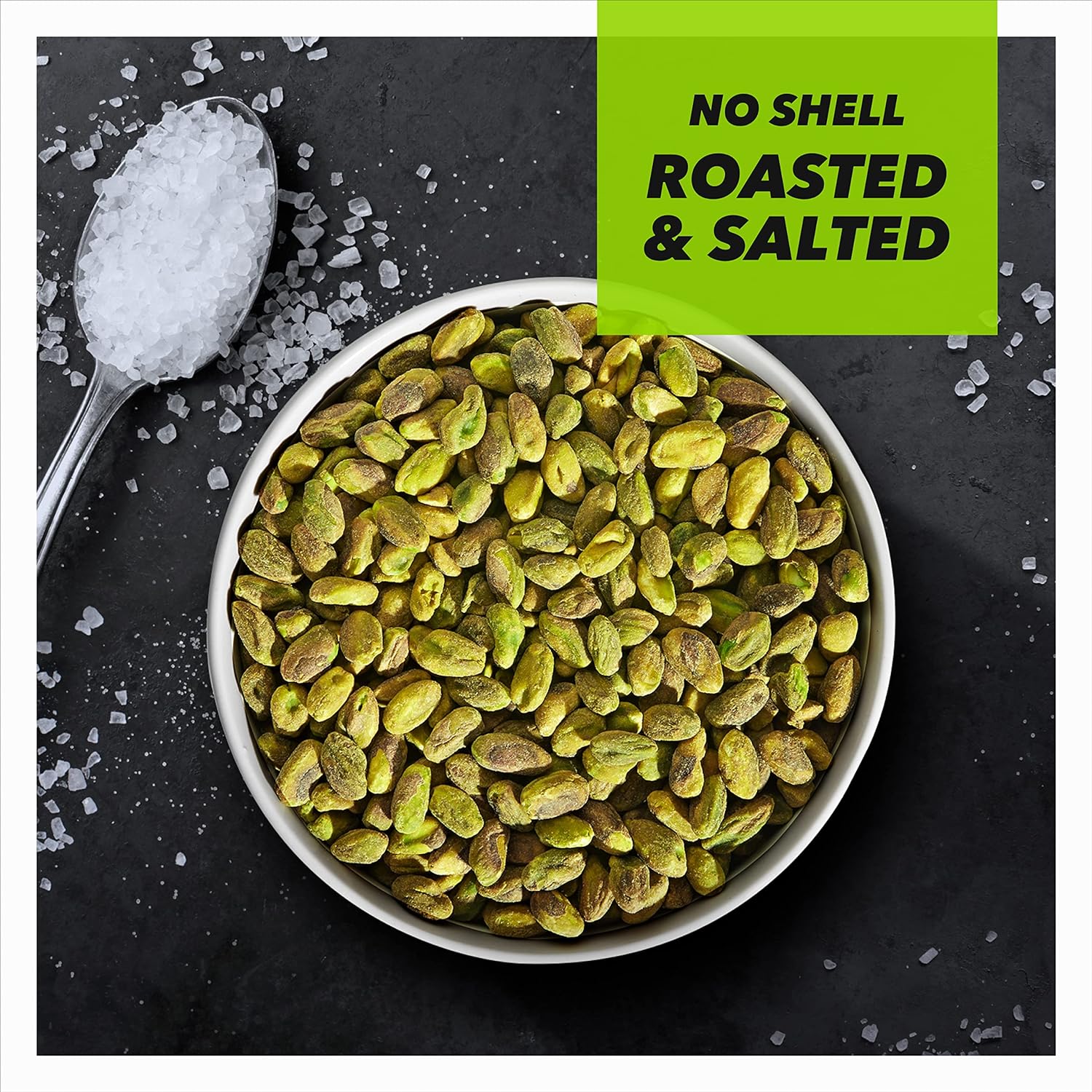 Wonderful Pistachios, No Shells, Roasted and Salted Nuts, 12 Ounce Resealable Bag, Good Source of Protein, Gluten Free, On-the Go-Snack - 24hrsmart
