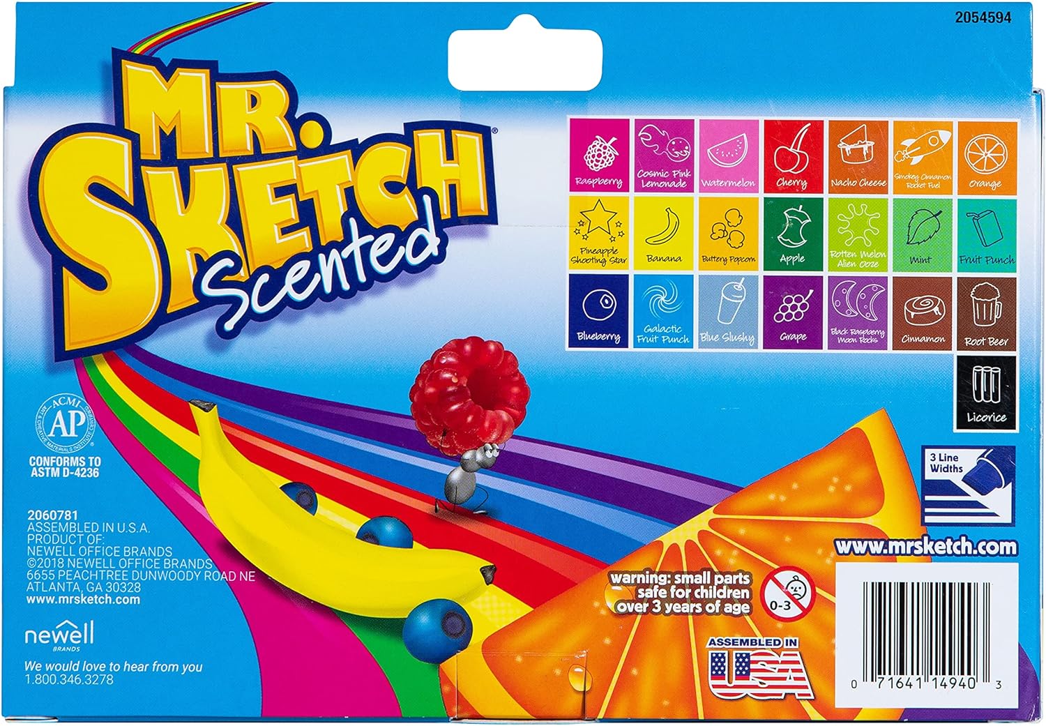 Mr. Sketch Chiseled Tip Marker, 22 Assorted Scented Markers 24Hr Smart