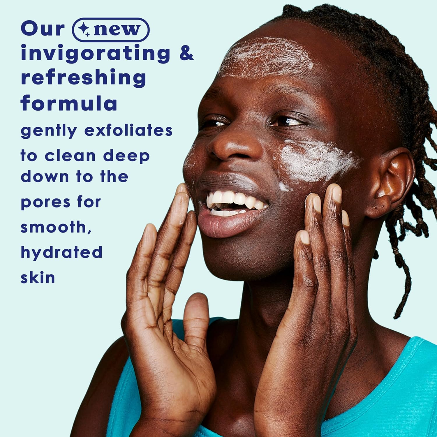 Clean & Clear Oil-Free Deep Action Exfoliating Facial Scrub, Cooling Face Wash for Deep Pore Cleansing, 7 oz 24Hr Smart