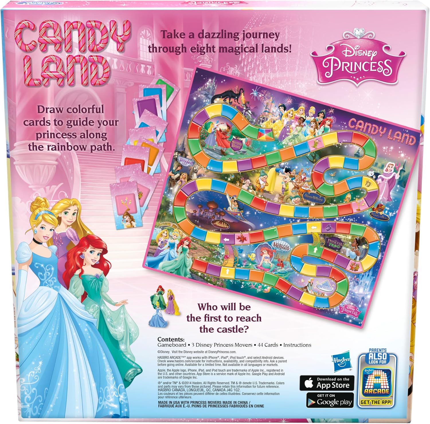 Hasbro Gaming Candy Land Disney Princess Edition Board Game | Preschool Games for 2-3 Players | Family Games for Kids | Easter Gifts for Boys & Girls | Ages 3+ 24Hr Smart