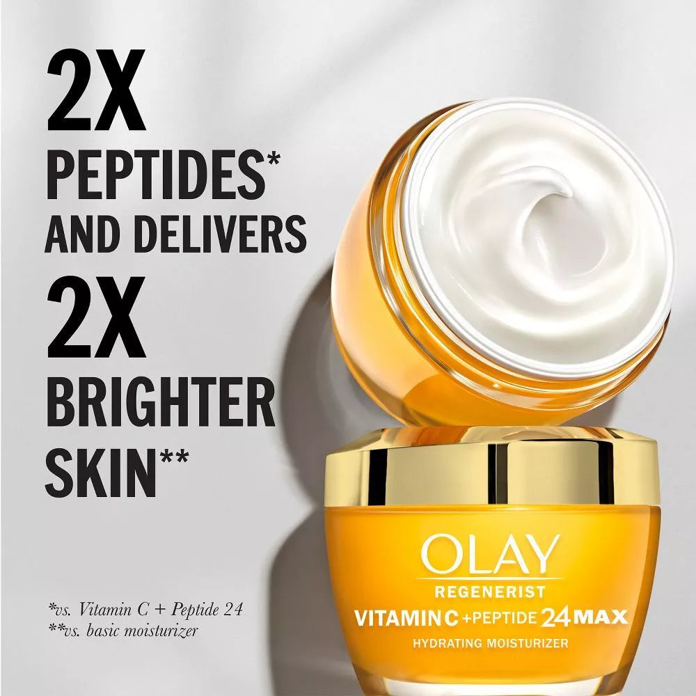 Olay Regenerist Vitamin C + Peptide 24 MAX Face Moisturizer - 1.7oz 24Hr Smart