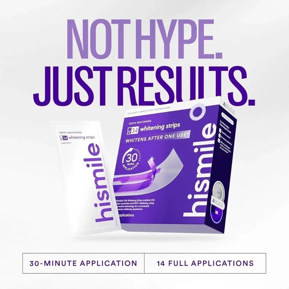 Hismile V34 Teeth Whitening Strips – 14 Pack - 24hrsmart