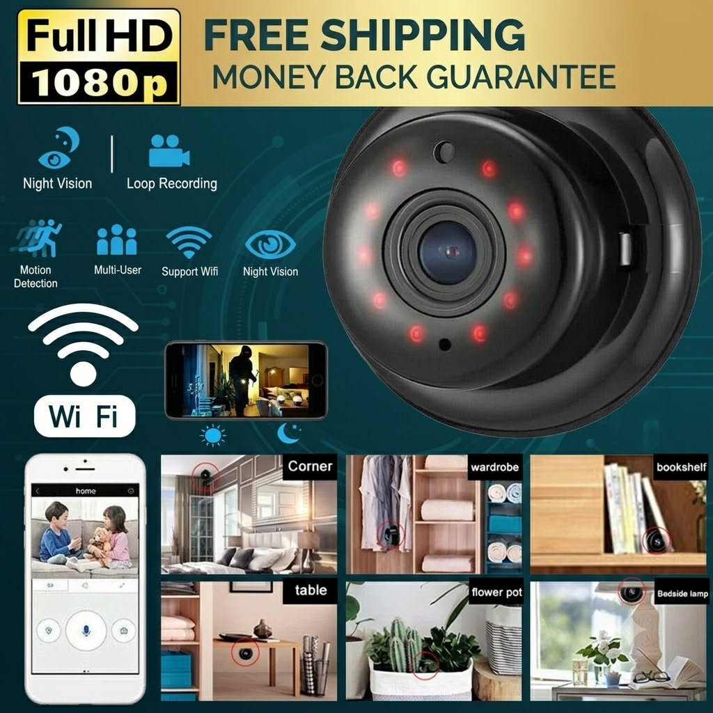 CCTV Camera WiFi 1080P Wireless IR Indoor Outdoor Security Night Vision Home CAM - 24hrsmart
