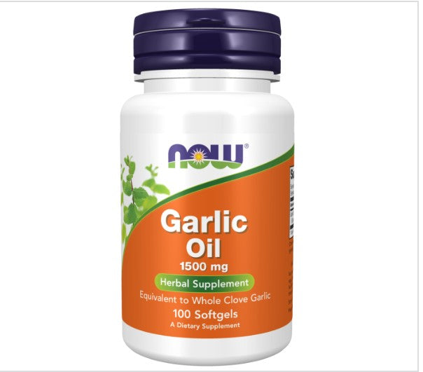 NOW Foods Garlic Oil, 1500 mg, 100 Softgels 24Hr Smart