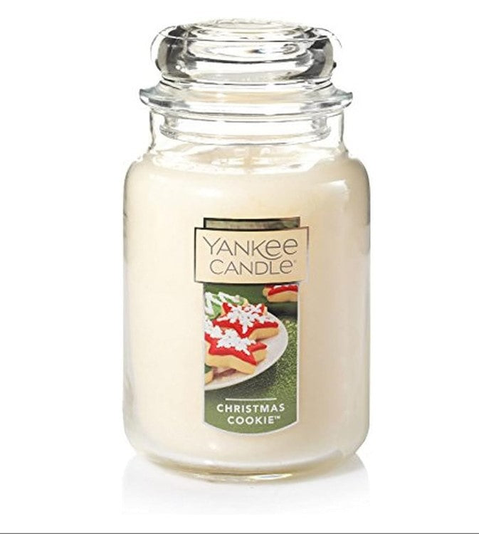 Yankee Candle Christmas Cookie Scented, Classic 22oz Large Jar Single Wick Candle, Over 110 Hours of Burn Time, Christmas | Holiday Candle - 24hrsmart