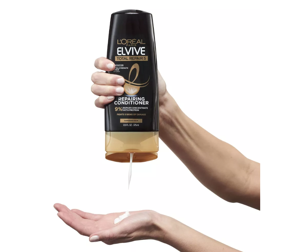 L'Oreal Paris Elvive Total Repair 5 Repairing Shampoo for Damaged Hair Shampoo with Protein and Ceramide for Strong Silky Shiny Healthy Renewed Hair 28 Fl Oz - 24hrsmart