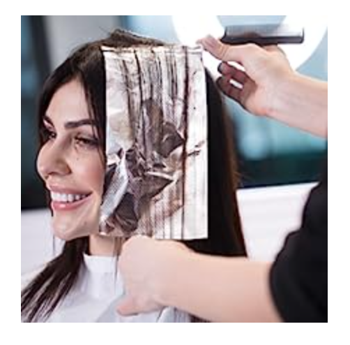 ForPro Embossed Foil Sheets 500S, Aluminum Foil, Pop-Up Dispenser, for Hair Color Application and Highlighting Services, Food Safe, 5” W x 10.75” L, 100-Count - 24hrsmart
