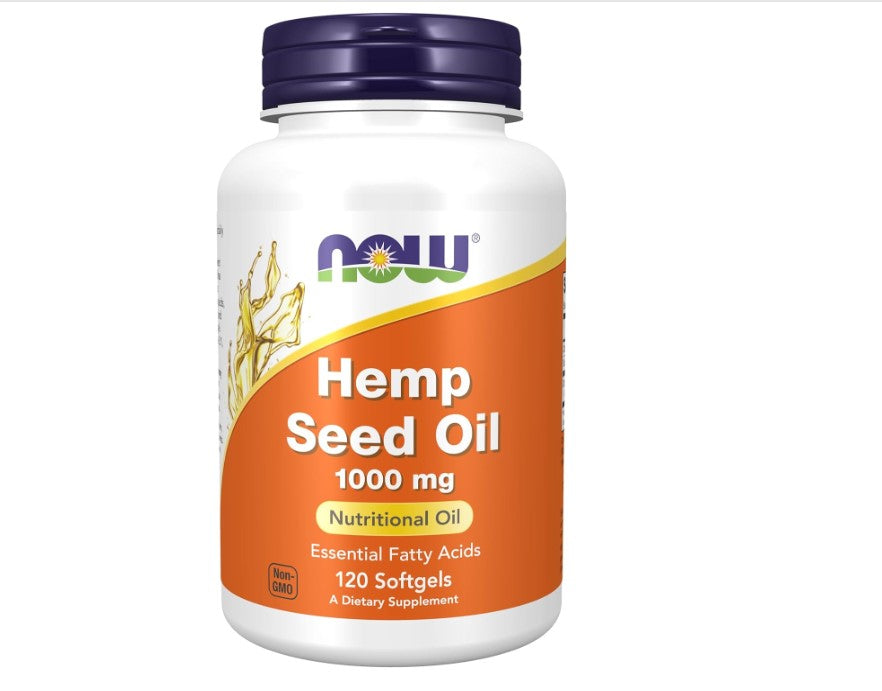 NOW Foods Hemp Seed Oil, 1000 mg, 120 Softgels 24Hr Smart