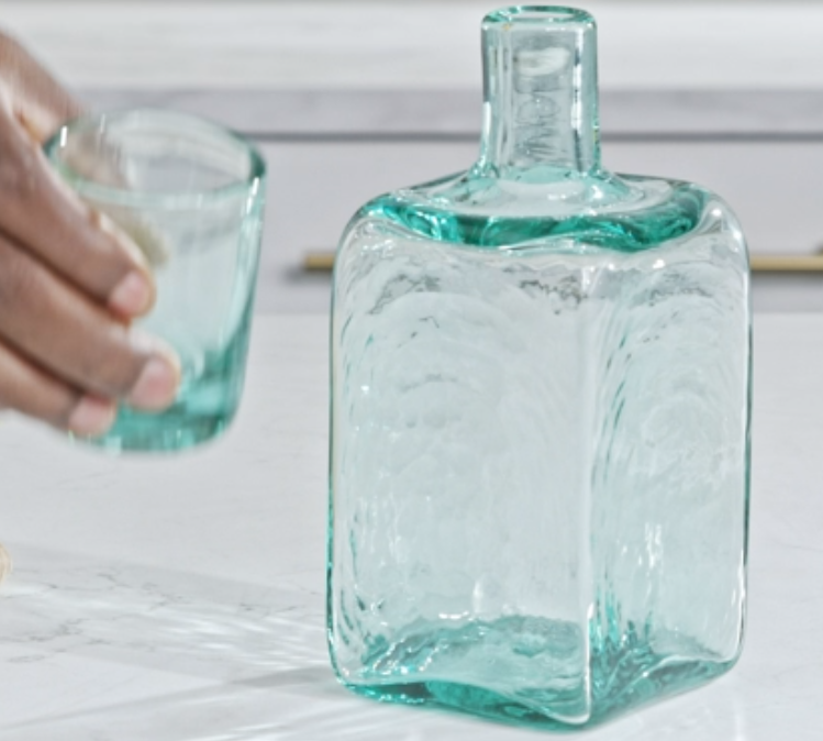 Kalalou Bedside Water Carafe and Drinking Glass, One Size, Green - 24hrsmart