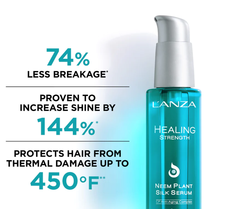 L'ANZA Neem Plant Silk Healing Serum, Effortlessly Nourishes, Repairs, and Boosts Hair Shine and Strength for a Perfect Silky Look, For All Hair Types - 24hrsmart