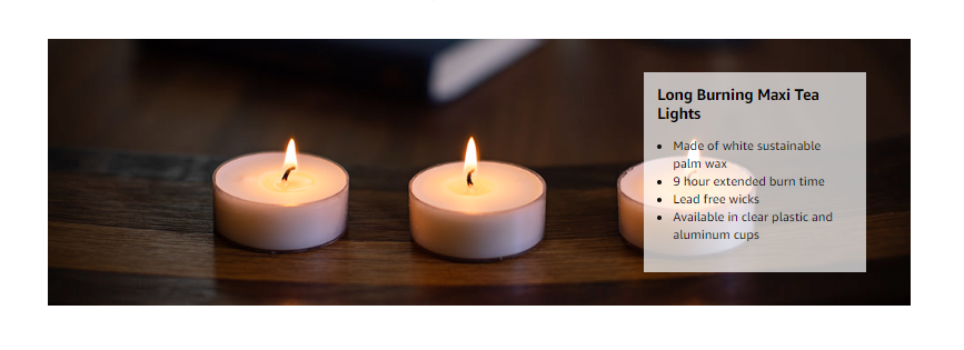 Stonebriar Long Burning Tea Light Candles, 6 to 7 Hour Extended Burn Time, White, Unscented, Bulk 200-Pack (SM-TL200) - 24hrsmart