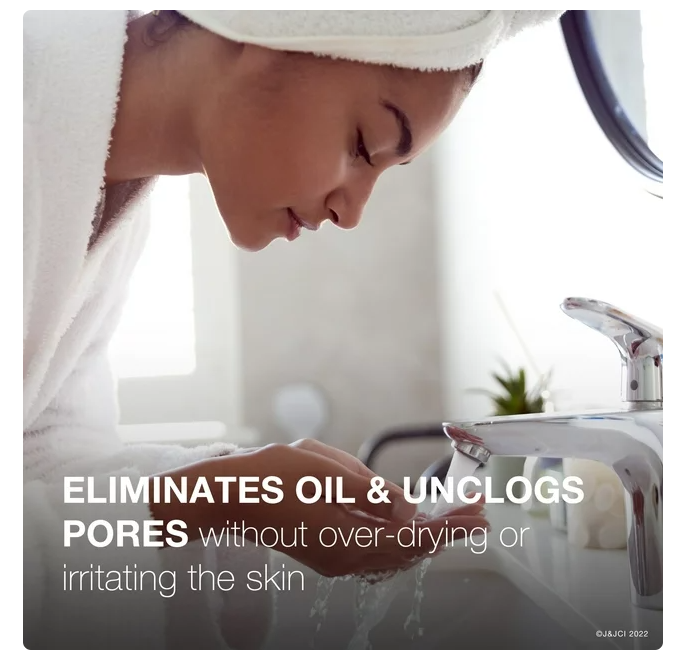 Neutrogena Oil-Free Acne Fighting Facial Cleanser with Salicylic Acid Acne Treatment medicine,, Daily Oil Free Acne Face Wash for Acne-Prone Skin with Salicylic Acid Medicine, 9.1 fl. oz - 24hrsmart