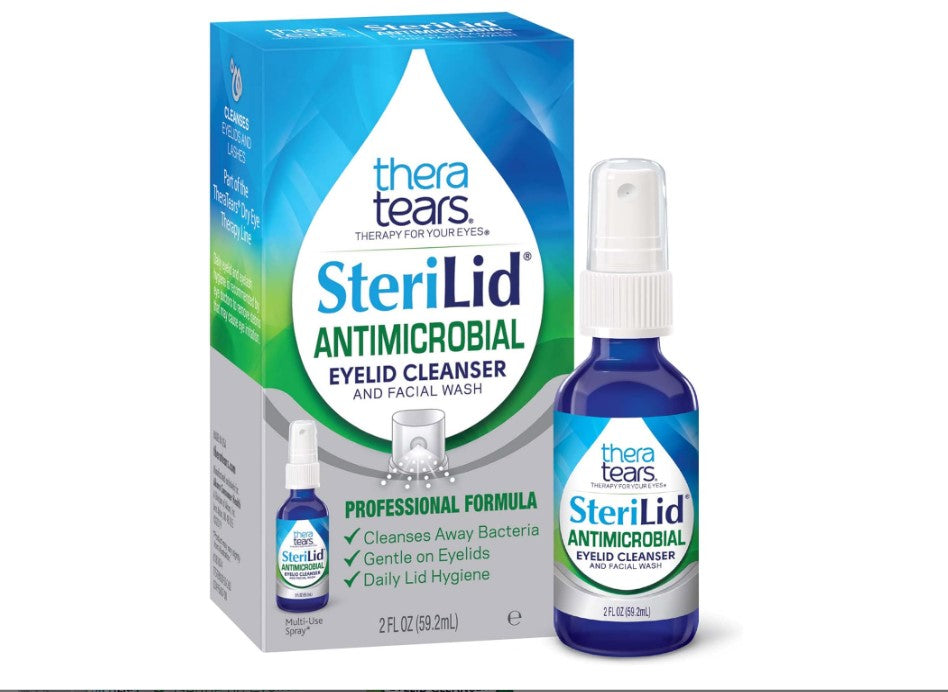 TheraTears SteriLid Eyelid Cleanser and Face Wash, for irritated eyes, 2 fl oz Spray - 24hrsmart