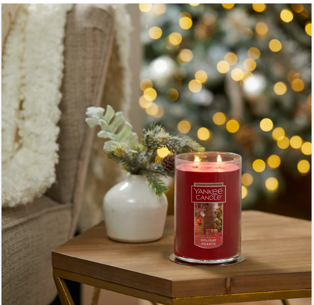 Yankee Candle Autumn Wreath Scented, Classic 22oz Large Jar Single Wick Aromatherapy Candle, Over 110 Hours of Burn Time, Apothecary Jar Fall Candle, Autumn Candle Scented for Home - 24hrsmart