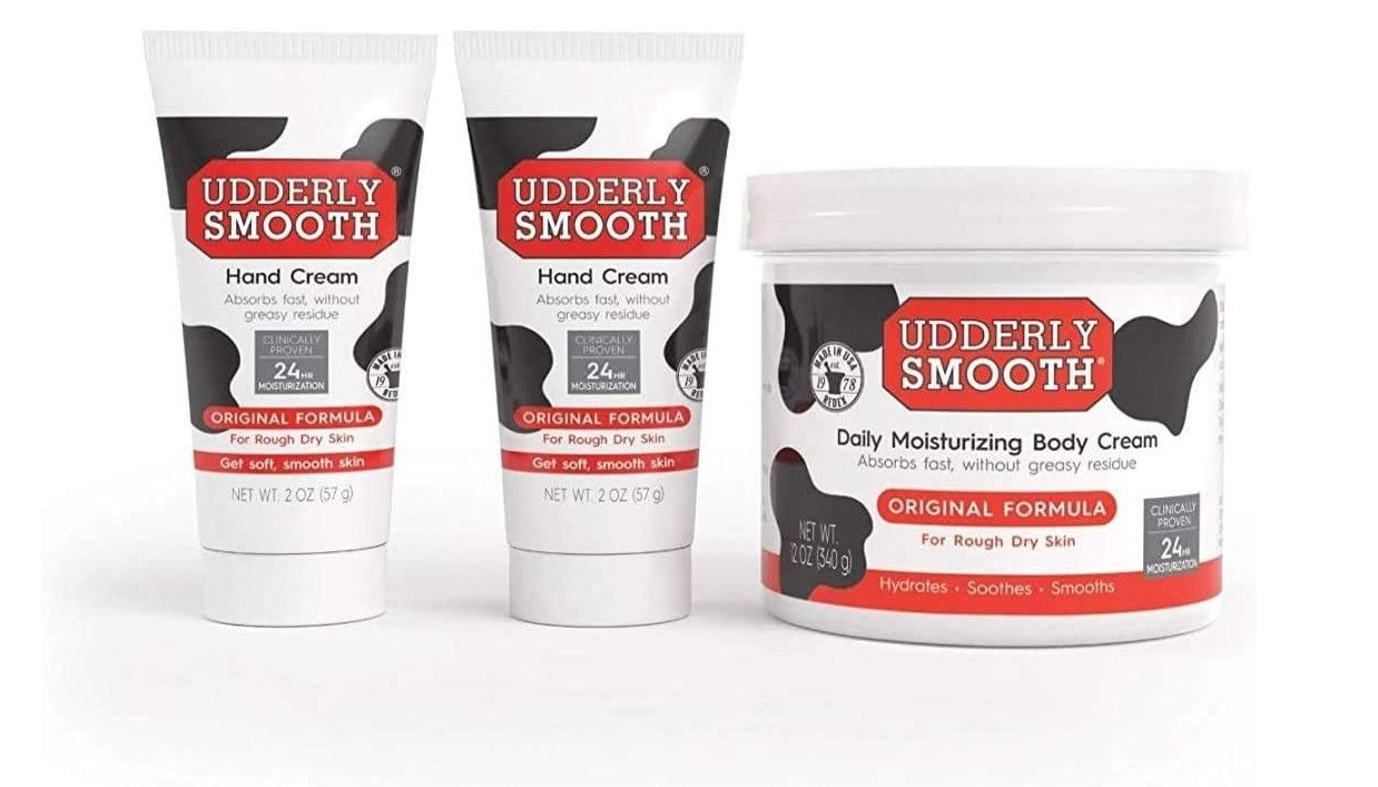 UDDERLY SMOOTH NonGreasy Hand and Body Moisturizer Cream Bundle 1 Kit, 3 Count - 24hrsmart